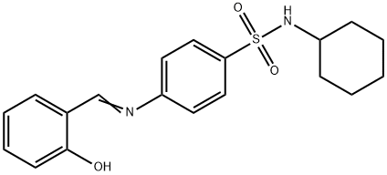 N-cyclohexyl-4-[(2-hydroxybenzylidene)amino]benzenesulfonamide Struktur