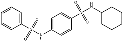 N-cyclohexyl-4-[(phenylsulfonyl)amino]benzenesulfonamide Struktur