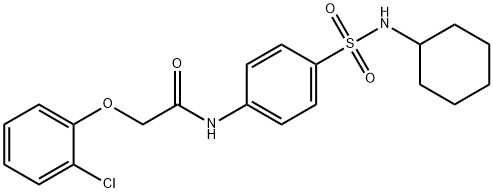 2-(2-chlorophenoxy)-N-{4-[(cyclohexylamino)sulfonyl]phenyl}acetamide Struktur