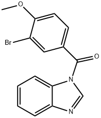 1-(3-bromo-4-methoxybenzoyl)-1H-benzimidazole Struktur