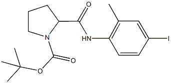 tert-butyl 2-[(4-iodo-2-methylanilino)carbonyl]-1-pyrrolidinecarboxylate Struktur