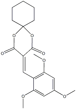 3-(2,4,6-trimethoxybenzylidene)-1,5-dioxaspiro[5.5]undecane-2,4-dione Struktur