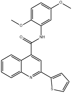 N-(2,5-dimethoxyphenyl)-2-(2-thienyl)-4-quinolinecarboxamide Struktur