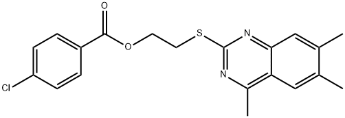 2-[(4,6,7-trimethylquinazolin-2-yl)sulfanyl]ethyl 4-chlorobenzoate Struktur