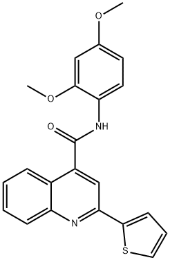 N-(2,4-dimethoxyphenyl)-2-(2-thienyl)-4-quinolinecarboxamide Struktur