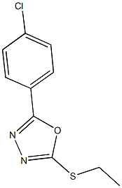 5-(4-chlorophenyl)-1,3,4-oxadiazol-2-yl ethyl sulfide Struktur