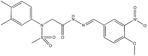 N-(3,4-dimethylphenyl)-N-[2-(2-{3-nitro-4-methoxybenzylidene}hydrazino)-2-oxoethyl]methanesulfonamide Struktur