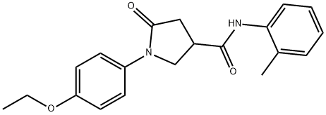 1-(4-ethoxyphenyl)-N-(2-methylphenyl)-5-oxo-3-pyrrolidinecarboxamide Struktur