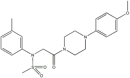 N-{2-[4-(4-methoxyphenyl)-1-piperazinyl]-2-oxoethyl}-N-(3-methylphenyl)methanesulfonamide Struktur