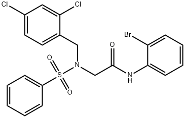 N-(2-bromophenyl)-2-[(2,4-dichlorobenzyl)(phenylsulfonyl)amino]acetamide Struktur