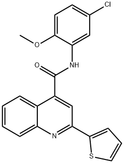 N-(5-chloro-2-methoxyphenyl)-2-(2-thienyl)-4-quinolinecarboxamide Struktur