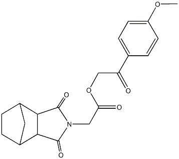 2-(4-methoxyphenyl)-2-oxoethyl (3,5-dioxo-4-azatricyclo[5.2.1.0~2,6~]dec-4-yl)acetate Struktur