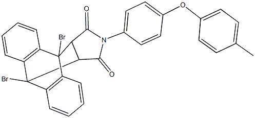 1,8-dibromo-17-[4-(4-methylphenoxy)phenyl]-17-azapentacyclo[6.6.5.0~2,7~.0~9,14~.0~15,19~]nonadeca-2,4,6,9,11,13-hexaene-16,18-dione Struktur