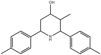 3-methyl-2,6-bis(4-methylphenyl)-4-piperidinol Struktur