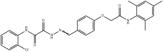 N-(2-chlorophenyl)-2-(2-{4-[2-(mesitylamino)-2-oxoethoxy]benzylidene}hydrazino)-2-oxoacetamide Struktur