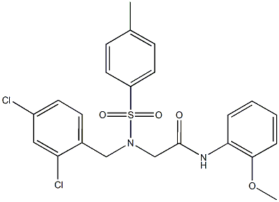 2-{(2,4-dichlorobenzyl)[(4-methylphenyl)sulfonyl]amino}-N-(2-methoxyphenyl)acetamide Struktur