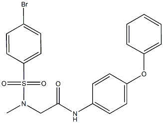 2-[[(4-bromophenyl)sulfonyl](methyl)amino]-N-(4-phenoxyphenyl)acetamide Struktur