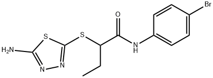 2-[(5-amino-1,3,4-thiadiazol-2-yl)sulfanyl]-N-(4-bromophenyl)butanamide Struktur