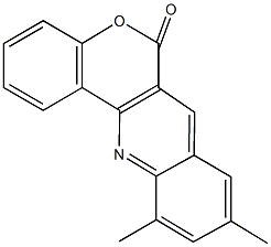 9,11-dimethyl-6H-chromeno[4,3-b]quinolin-6-one Struktur