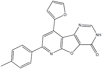 9-(2-furyl)-7-(4-methylphenyl)pyrido[3',2':4,5]furo[3,2-d]pyrimidin-4(3H)-one Struktur