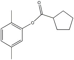 2,5-dimethylphenyl cyclopentanecarboxylate Struktur