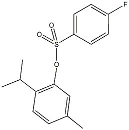 2-isopropyl-5-methylphenyl 4-fluorobenzenesulfonate Struktur