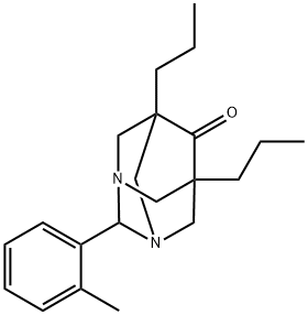 2-(2-methylphenyl)-5,7-dipropyl-1,3-diazatricyclo[3.3.1.1~3,7~]decan-6-one Struktur