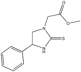 methyl (4-phenyl-2-thioxo-1-imidazolidinyl)acetate Struktur