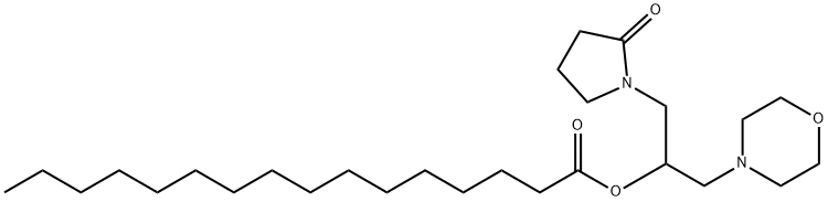 2-(4-morpholinyl)-1-[(2-oxo-1-pyrrolidinyl)methyl]ethyl palmitate Struktur