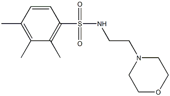 2,3,4-trimethyl-N-[2-(4-morpholinyl)ethyl]benzenesulfonamide Struktur