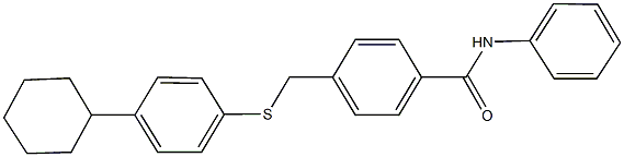 4-{[(4-cyclohexylphenyl)sulfanyl]methyl}-N-phenylbenzamide Struktur