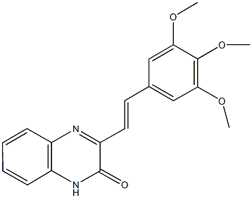 3-[2-(3,4,5-trimethoxyphenyl)vinyl]-2(1H)-quinoxalinone Struktur