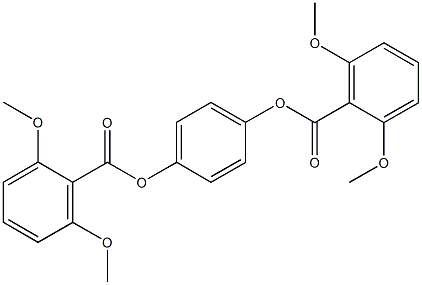 4-[(2,6-dimethoxybenzoyl)oxy]phenyl 2,6-dimethoxybenzoate Struktur