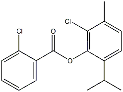 2-chloro-6-isopropyl-3-methylphenyl 2-chlorobenzoate Struktur