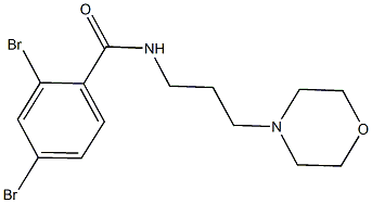 2,4-dibromo-N-[3-(4-morpholinyl)propyl]benzamide Struktur