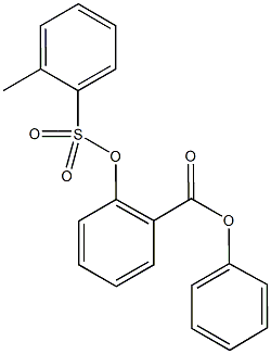 phenyl 2-{[(2-methylphenyl)sulfonyl]oxy}benzoate Struktur