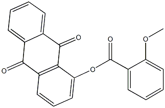 9,10-dioxo-9,10-dihydro-1-anthracenyl 2-methoxybenzoate Struktur