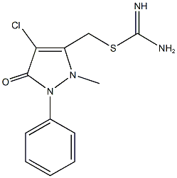 (4-chloro-2-methyl-5-oxo-1-phenyl-2,5-dihydro-1H-pyrazol-3-yl)methyl imidothiocarbamate Struktur