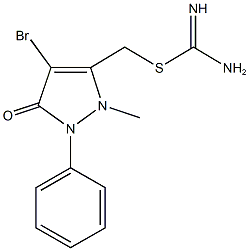 (4-bromo-2-methyl-5-oxo-1-phenyl-2,5-dihydro-1H-pyrazol-3-yl)methyl imidothiocarbamate Struktur