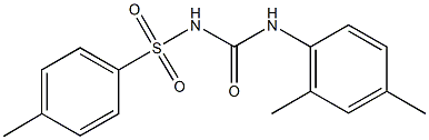 2,4-dimethyl-1-[({[(4-methylphenyl)sulfonyl]amino}carbonyl)amino]benzene Struktur