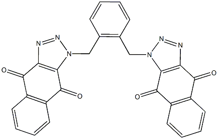 1-{2-[(4,9-dioxo-4,9-dihydro-1H-naphtho[2,3-d][1,2,3]triazol-1-yl)methyl]benzyl}-1H-naphtho[2,3-d][1,2,3]triazole-4,9-dione Struktur