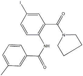 N-[4-iodo-2-(1-pyrrolidinylcarbonyl)phenyl]-3-methylbenzamide Struktur