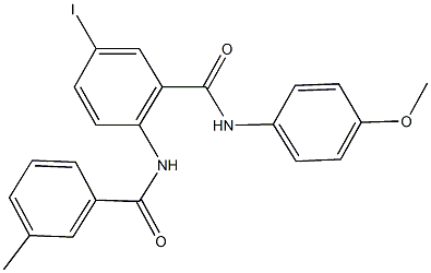 5-iodo-N-(4-methoxyphenyl)-2-[(3-methylbenzoyl)amino]benzamide Struktur