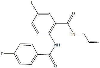 N-allyl-2-[(4-fluorobenzoyl)amino]-5-iodobenzamide Struktur