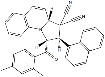 1-(2,4-dimethylbenzoyl)-2-(1-naphthyl)-1,2-dihydropyrrolo[1,2-a]quinoline-3,3(3aH)-dicarbonitrile Struktur