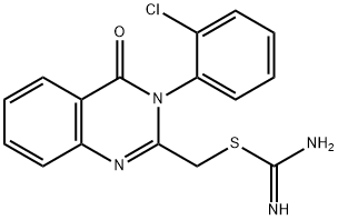 [3-(2-chlorophenyl)-4-oxo-3,4-dihydro-2-quinazolinyl]methyl imidothiocarbamate Struktur