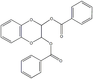 3-(benzoyloxy)-2,3-dihydro-1,4-benzodioxin-2-yl benzoate Struktur