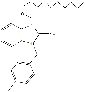 1-[(decyloxy)methyl]-3-(4-methylbenzyl)-1,3-dihydro-2H-benzimidazol-2-imine Struktur