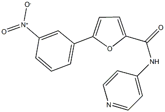 5-{3-nitrophenyl}-N-pyridin-4-yl-2-furamide Struktur