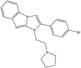 2-(4-bromophenyl)-1-[2-(1-pyrrolidinyl)ethyl]-1H-imidazo[1,2-a]benzimidazole Struktur